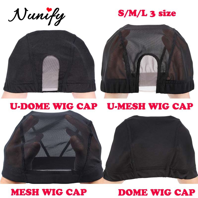 Small Medium Large Size Bald Cap Mesh Dome Wig Cap U Part Lace Wig Caps For Making Wigs Spandex Wave Cap Wig Base Hairnet