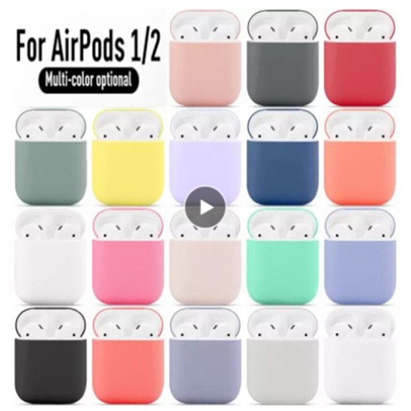 Silicone Cases For Airpods1/2 Protective Bluetooth Wireless Soft Silicone Earphone Headset Cover Headphones Accessories Antifall