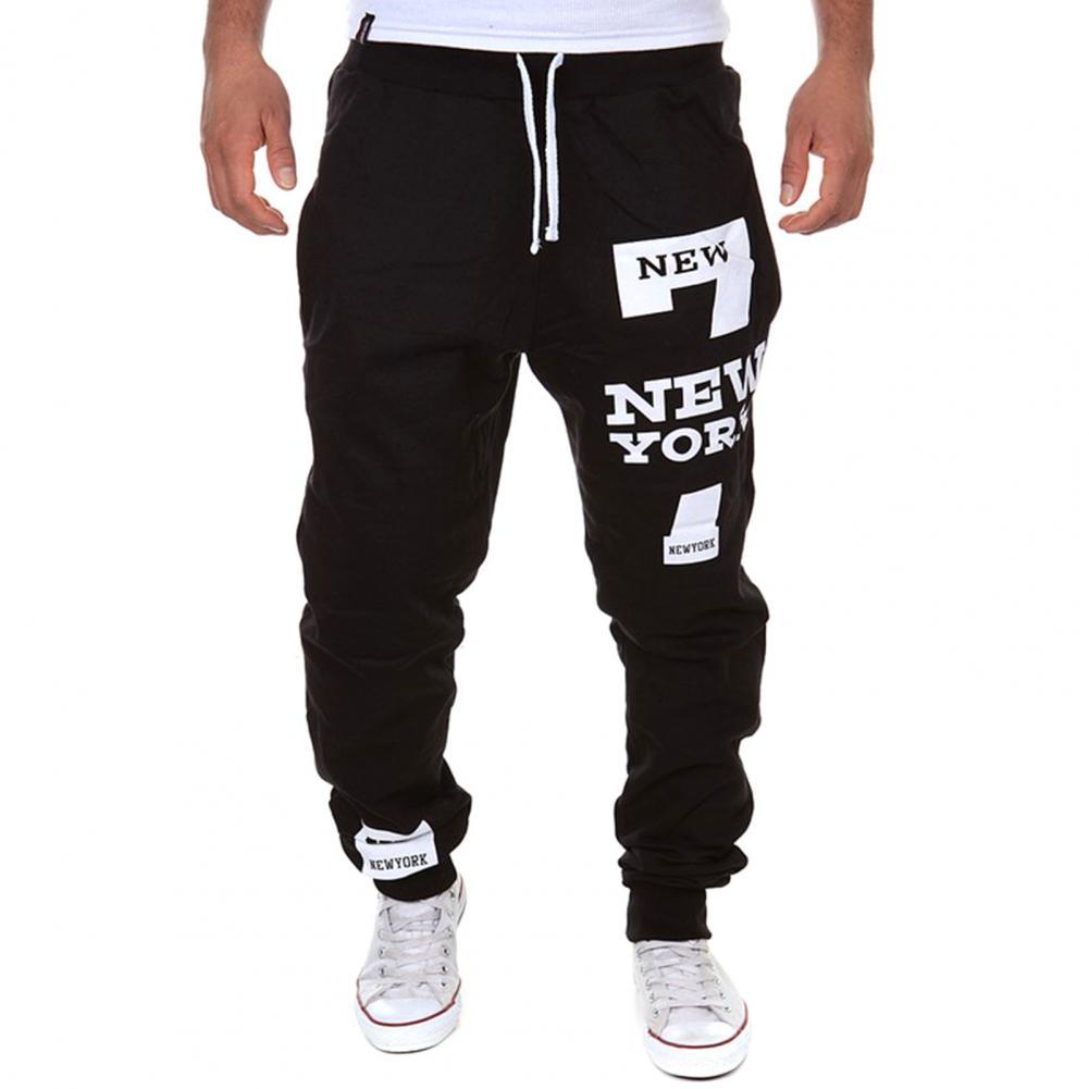 2021 new stylish Men Casual Jogger Number 7 Printed Letter Drawstring Sweatpants Trousers Pants sweatpants штаны 7부바지 남자