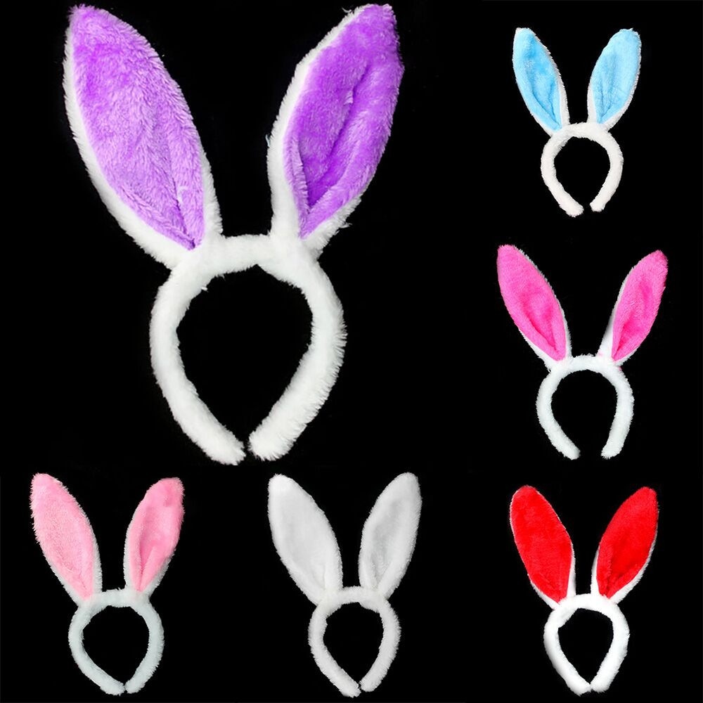 Clothes Accessories Cotton Women Lovely Headband Girls Solid color Rabbit Ear Head Holiday Adult Kids Hairband Hair Accessories