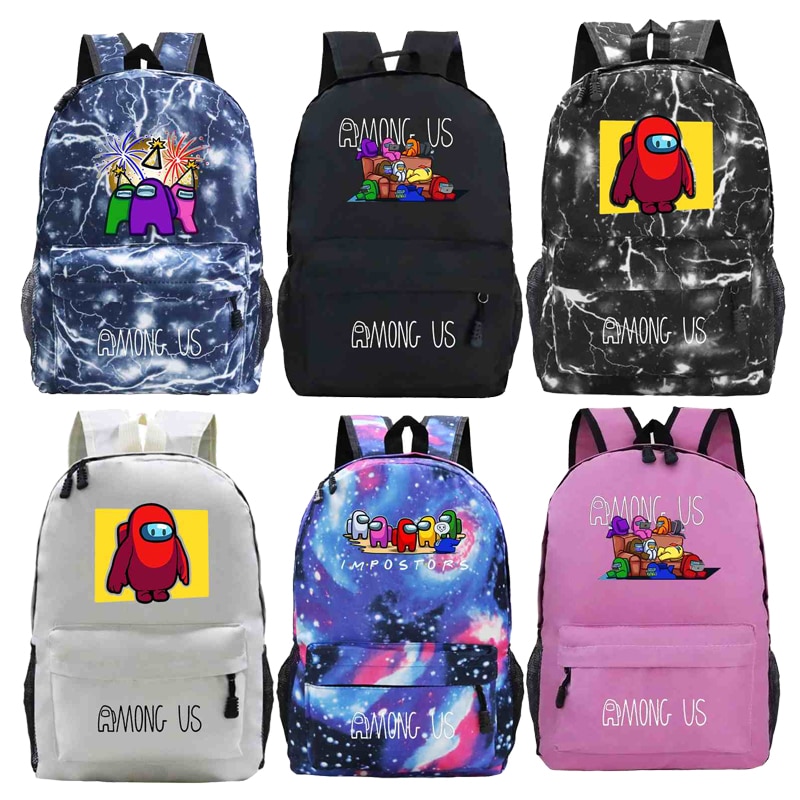 Hot Game Among Us Backpack Cartoon School Bags for Teens Girls Boys Kids Anime Knapsack Men Women Travel Rucksack Mochila Gift