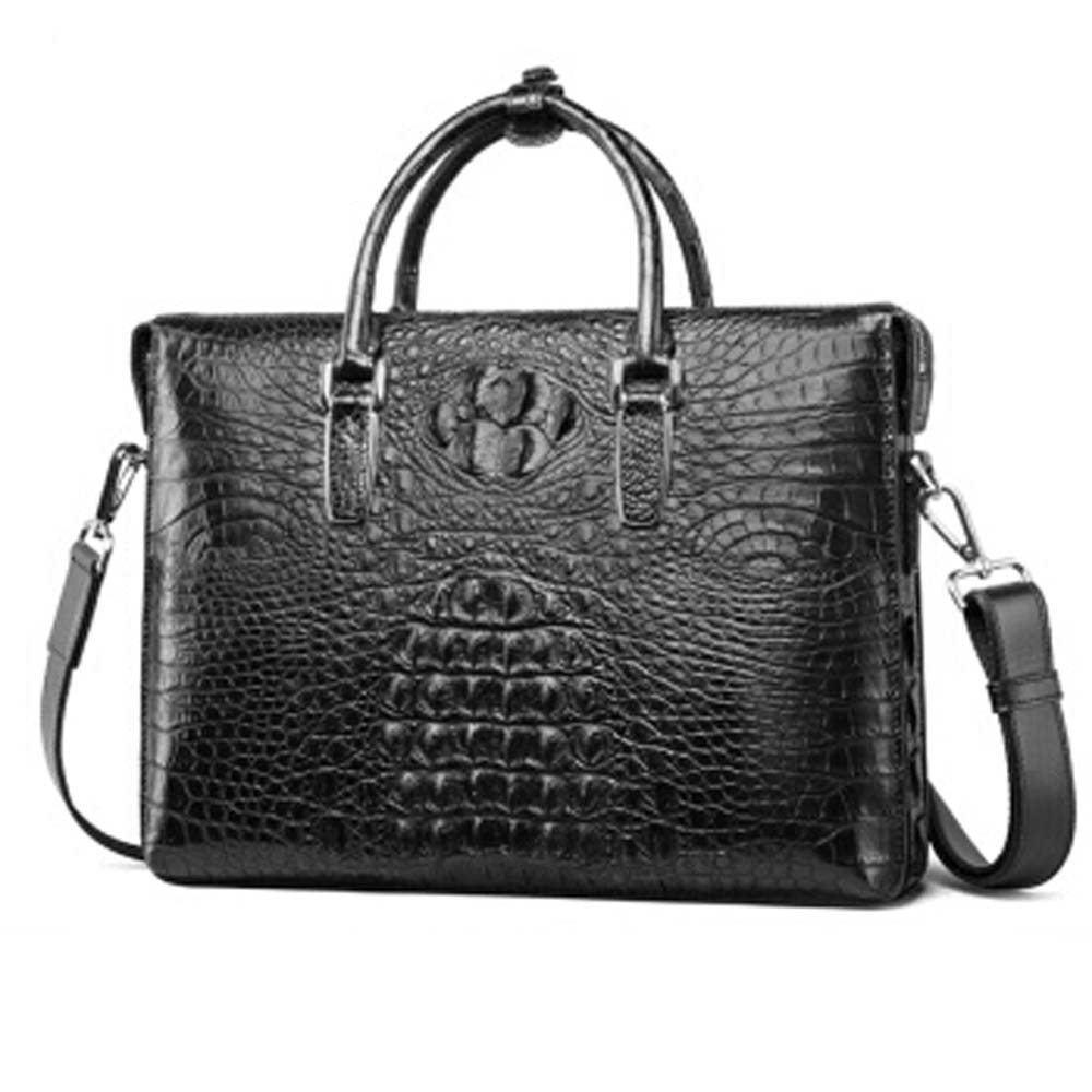 jianglang new Men real crocodile bags large capacity men briefcase Single shoulder bag business male handbag fashion