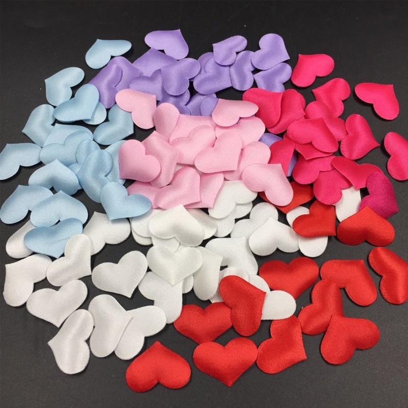 2cm 100pcs Wedding Decoration Sponge Heart Shaped Throwing Petals For Party Holiday Decor Cutting Rose Petal