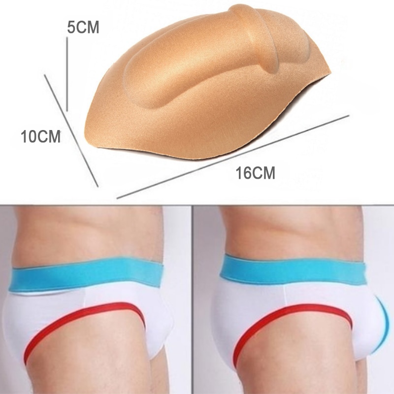 Men Underwear Briefs Sexy Gay Penis Pouch Pad Front Padded Buttocks Swimwear Push Up Cup Sexy Underwear Accessories