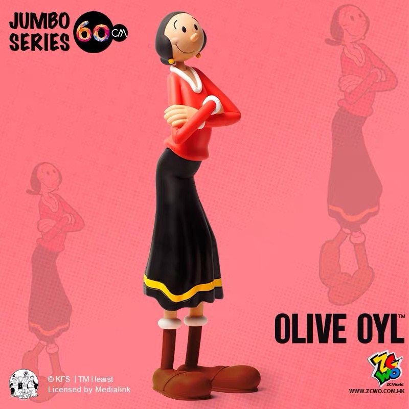 60cm Popeye the Sailor Action Olive Oyl Fools Paradise PVC Toy Limited Edition Collectible Figure Model Christmas Gifts for Kids