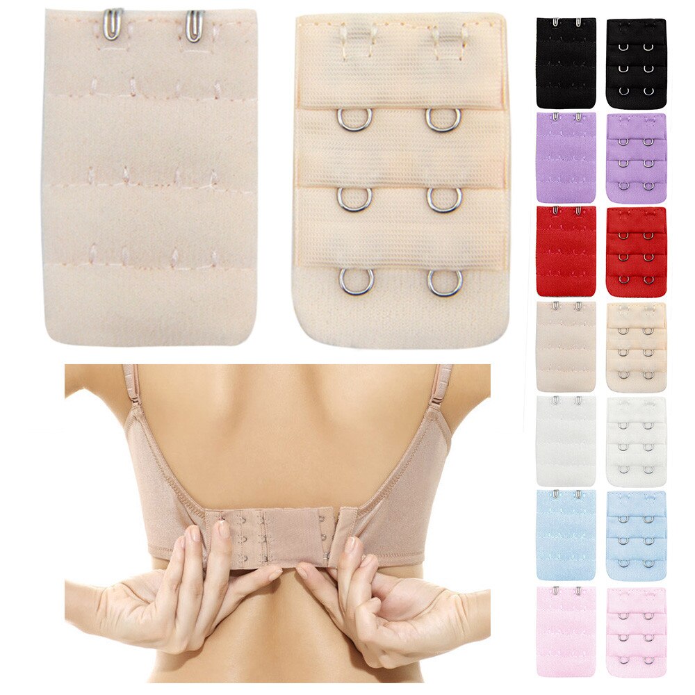 Bra Extenders Strap Extension 3 Hooks 2 Rows Women Soft Comfortable Bra Hooks Extender Strap Adjustable Extension Accessoires