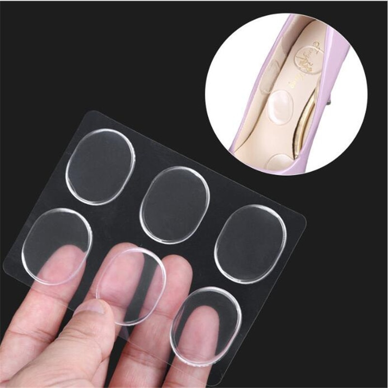 6Pcs/lot Self-Adhesive Silicone Gel Shoe Insole High Heel Insert Grips Cushion Foot Heel Grips Liner Stickers Protector