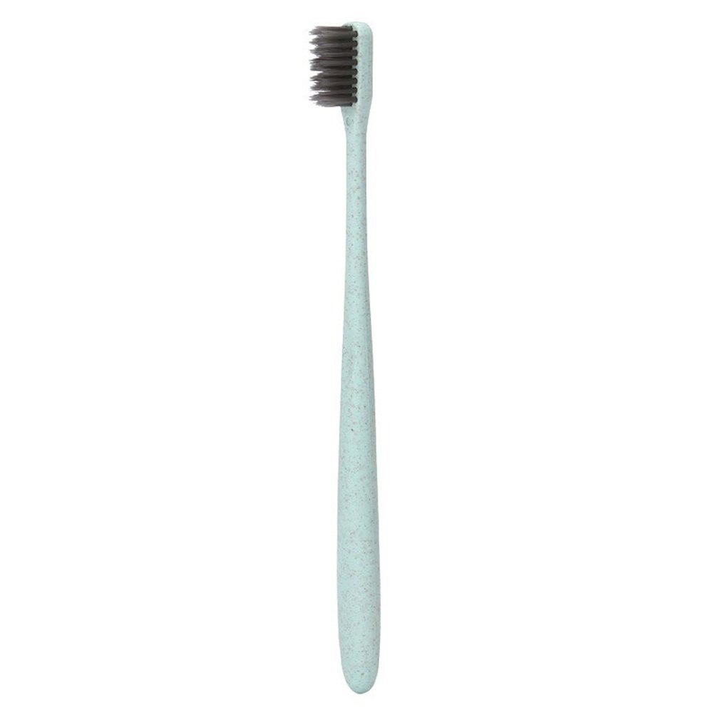 Wheat Straw Bamboo Charcoal Toothbrush Brush Portable Round Tube Toothbrush Adult High-quality Soft Toothbrush