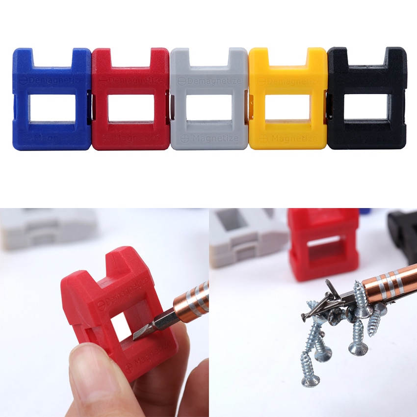 1PC Mini 2 In 1 Demagnetizer Tool Powerful Screwdriver Plus Magnetic Device Dual-Use Degausser Mini Screw Fast Magnetizer