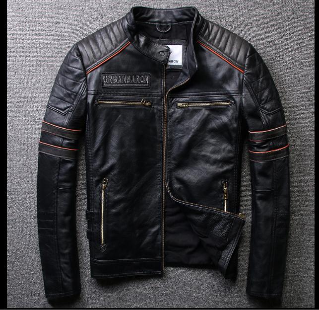clothing,mens Free shipping.Brand skull genuine leather Jackets,men's biker jacket.plus size.homme motor coat.sales.gift,fashion