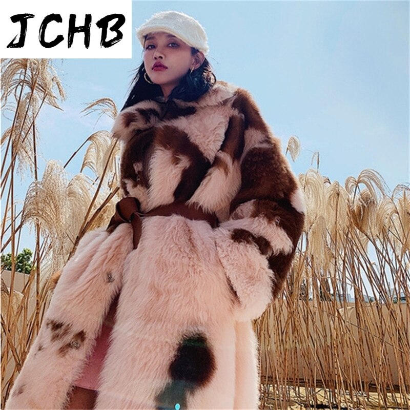 SHZQJCHB Winter Clothes Women 2021 Winter 100%wool Jackets Real Fur Coat Woman Sheep Fur Coats Cowhide Belt Mujer Parkas TN859