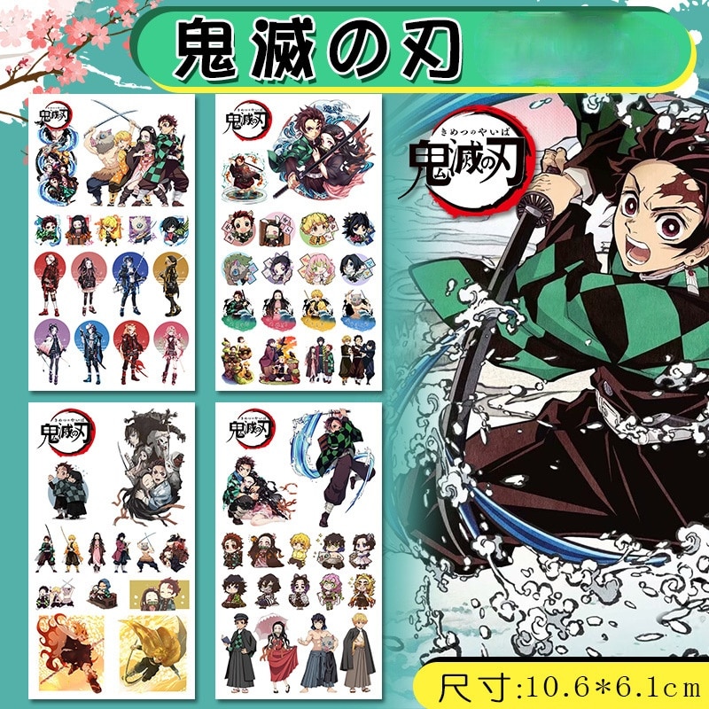 Anime Demon Slayer Kimetsu No Yaiba Mugen Ressha Hen Stickers Decals Skateboard Tattoos Sticker For Laptop Motorcycle Luggage