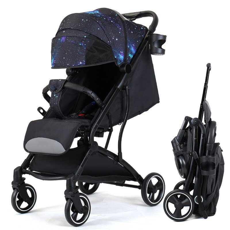 Simple Portable Newborn Child Stroller Baby Cart Can Sit and Lie Down Lightweight Folding Baby Umbrella Car