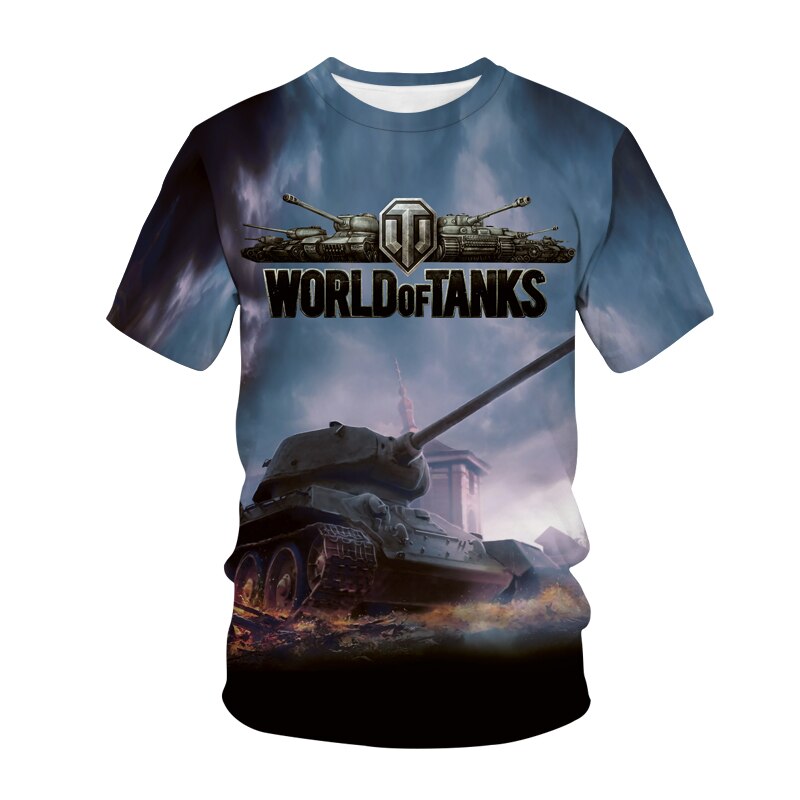 2021 New Popular Game T-shirt World Of Tanks 3D Print Men Women Fashion Streetwear O-Neck Short Sleeve T Shirt Unisex Tees Tops