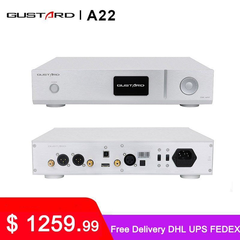 GUSTARD MQA DAC-A22 DAC 2021NEW Flagship Balanced Decoder DAC Dual AK4499 XMOS Solution Native Balanced Decoder