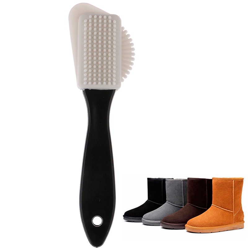 1Pc 3 Side Shoe Brush Black Cleaning Brush For Suede Nubuck Boot Shoes Shape Shoe Cleaner Wholesale Boot Leather Shoes Cleaner