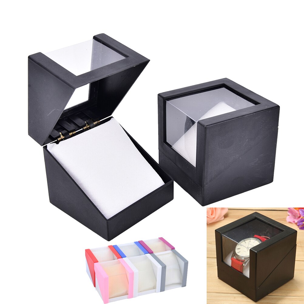 78*78mm New Wrist Plastic Earring Display Storage Holder Jewelry Transparent Case Walentine's Day Anniversary Gift Watch Box