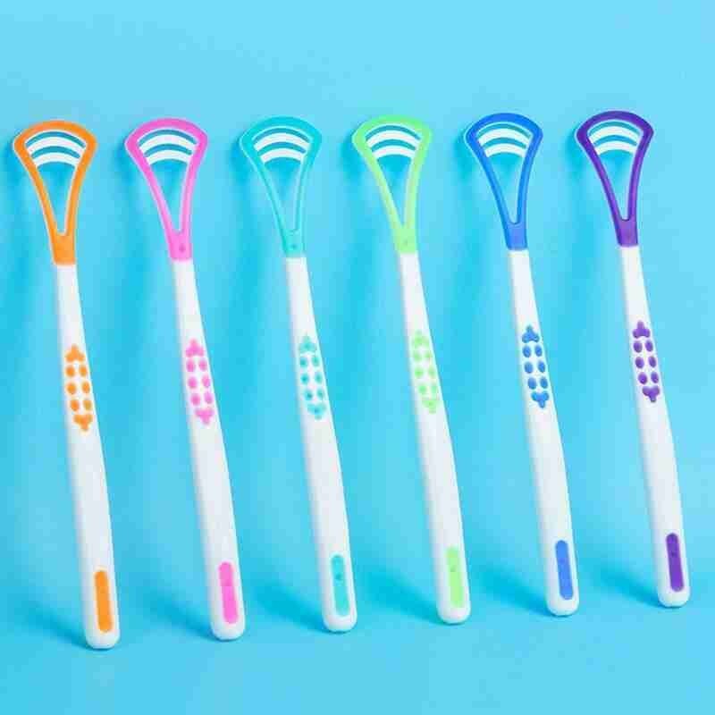 Tongue Scraper 1pc Oral Cleaning Artifact Effectively Removes Bad Breath Silicone Tongue Coating Brush Tongue Scraper