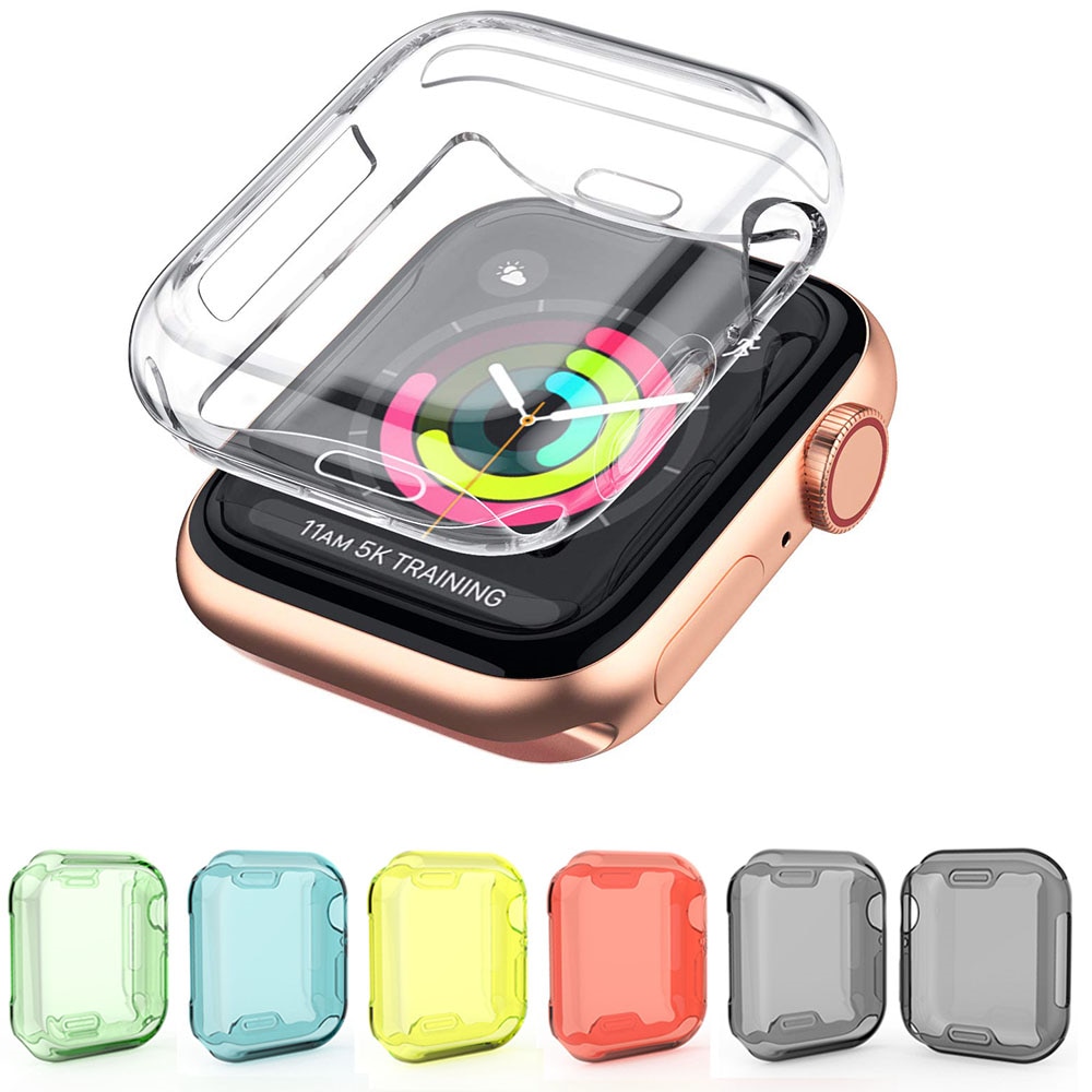 cover For Apple Watch Series 4 case 44 mm/40mm 360 Full Soft Clear Protective Case Screen protector bumper watch Accessories