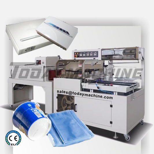 full automatic heat shrink film packer plastic bag pouch side cutting sealing machine