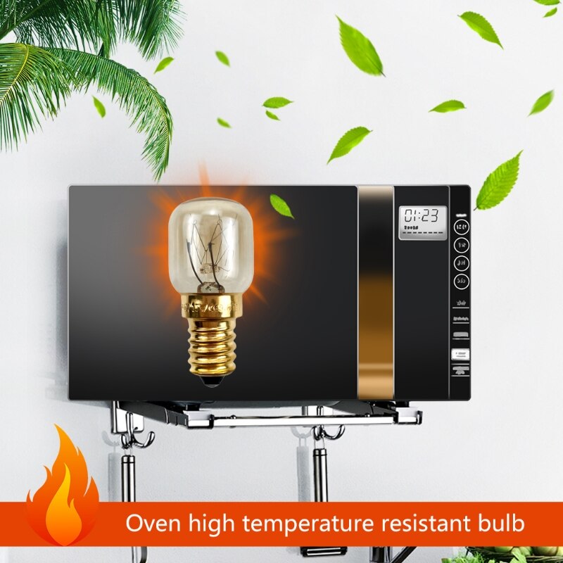 220V E14 300 Degree High Temperature Resistant Microwave Oven Bulb Cooker Lamp M2EE