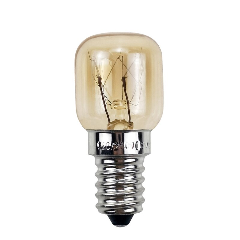 220V E14 300 Degree High Temperature Resistant Microwave Oven Bulb Cooker Lamp Lighting Bulb 15W Silver