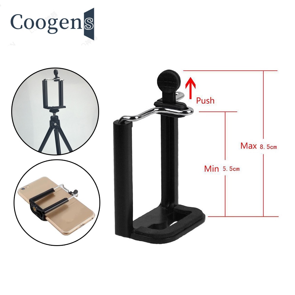 1/4 Tripod Mount Clip Holder Tripod Stand Adapter for Cell Phone iPhone 11 Pro Max Samsung Xiaomi Huawei P30 Mate 20 Vivo OPPO