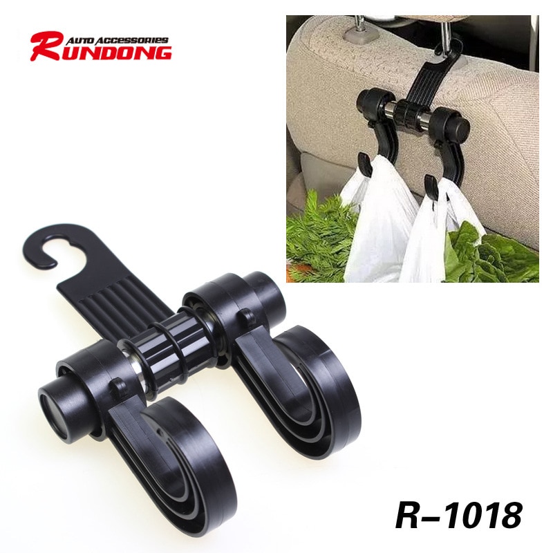 A New Material Vehicle Small Hanger Chair Back Hanger Double Two-in-one Limit Black R-1018