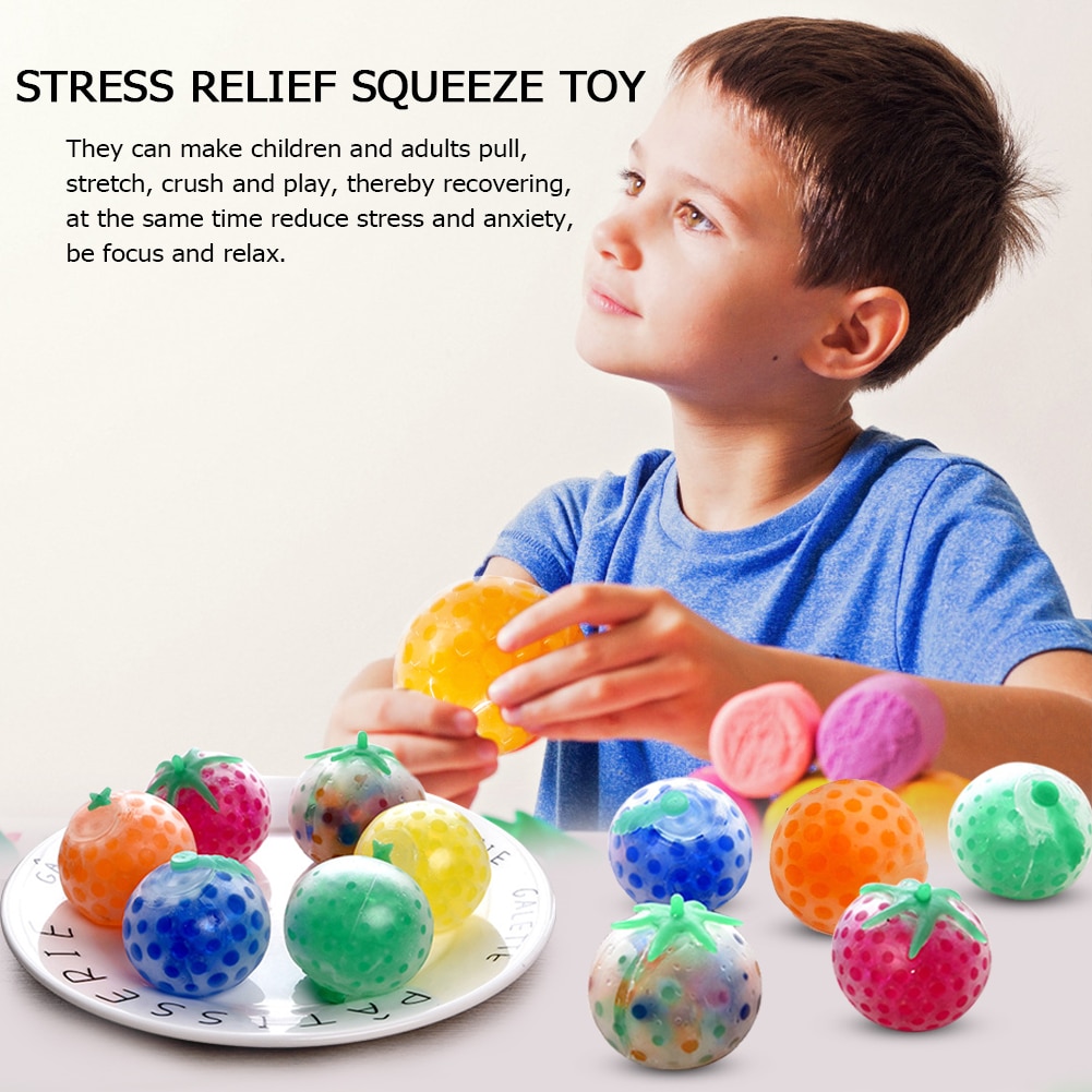 Antistress Fruit Squeeze Toy Gifts Vent Educational Learning Study Toy for Autism ADHD Adults Kids Baby Xmas Gifts