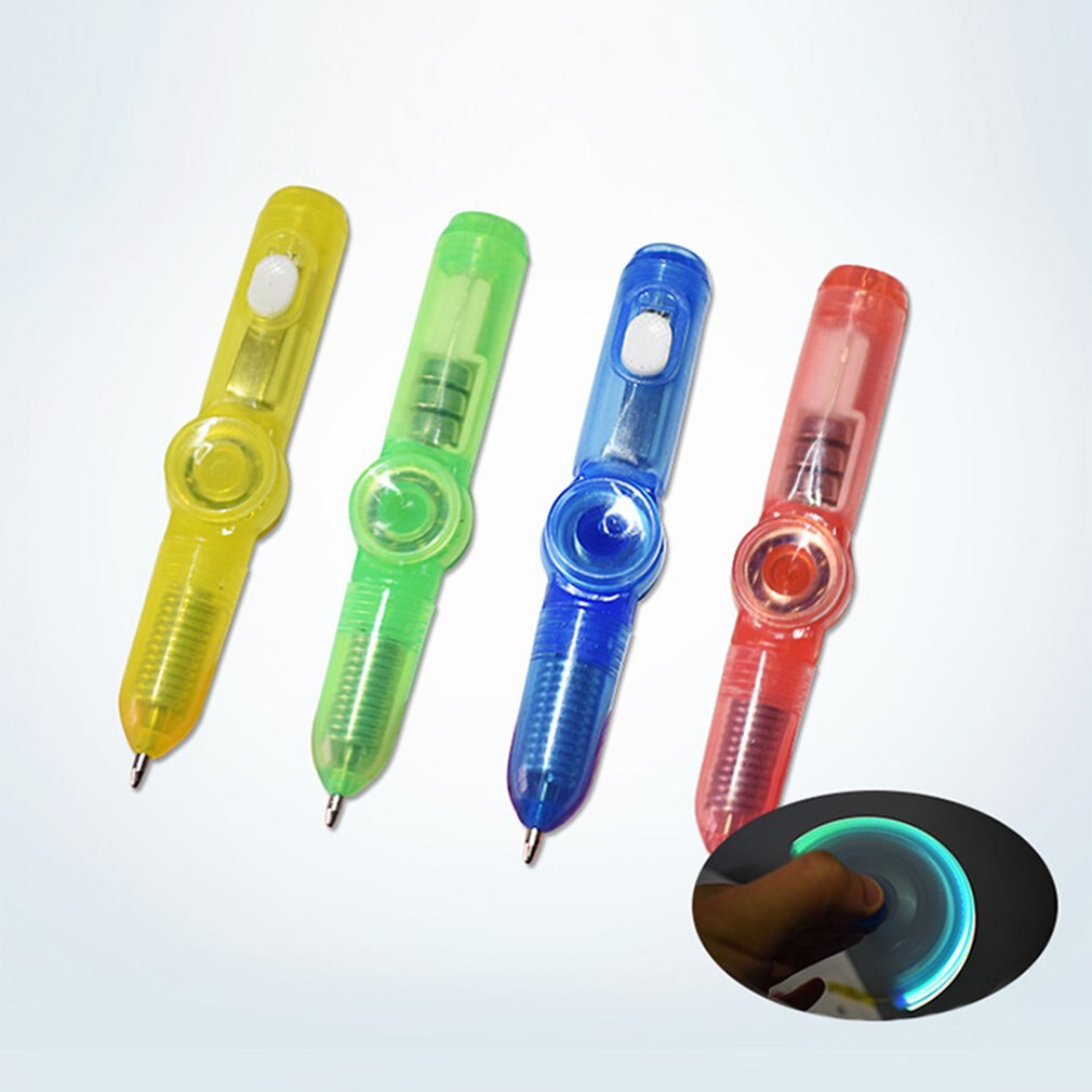 Multifunction LED Flash Pen Fingertips Spinner Relieve Stress Toys Hand Spinner Pen Office Stationery