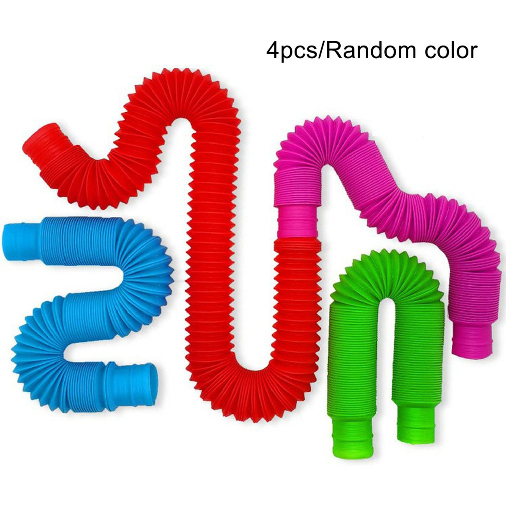 4~8 Colorful Plastic Pop Tube Coil Children'S Creative Magical ToysCircle Funny Toys Early Development Educational Folding Toy