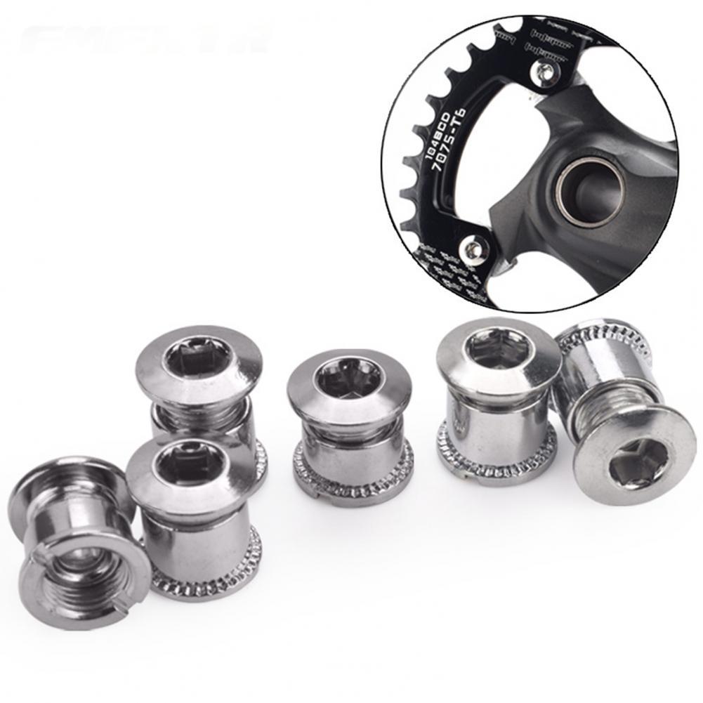 2Pcs Strong Steel Bicycle Chainwheel Bolts Crankset Sprocket Screws for Road Mountain Bike