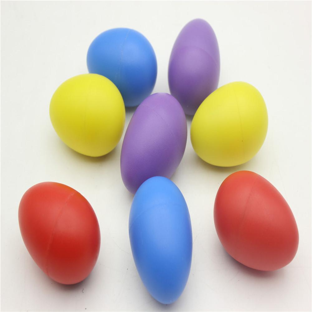 2Pcs Solid Color Baby Egg Music Shaker Sand Hammer Instrument Early Learning Toy Baby Egg