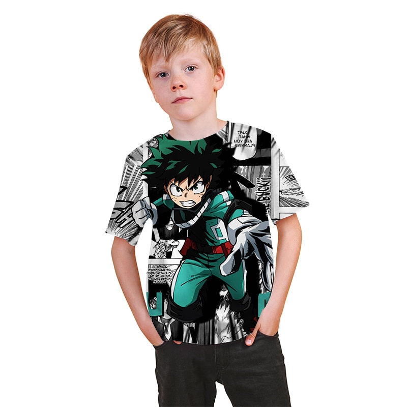 My Hero Academia T Shirt New Baby Tees Tops 3D Print Anime Children's T-shirts O Neck Hip Hop Harajuku Kid Tshirt Sportswear