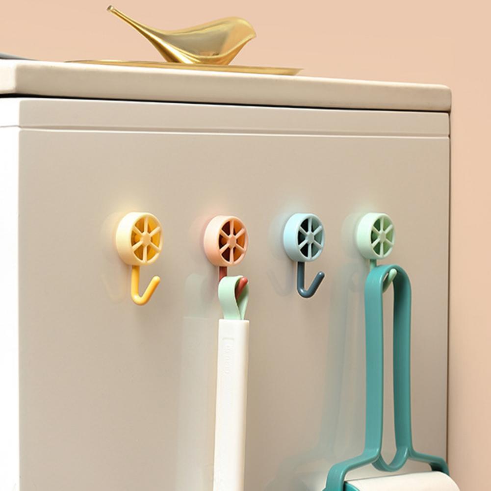 Cute Fruit Design 5Pcs Refrigerator Hook Punch Free Good Load Capacity Plastic Storage Hanger Hook for Dorm