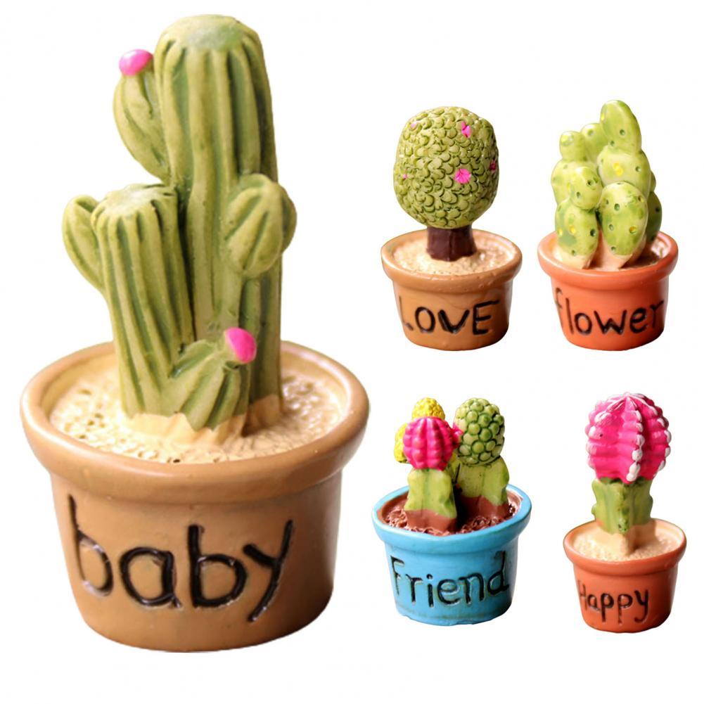 Bonsai Lifelike Eye-catching Miniature DIY Fairy Succulents Decorations for Garden