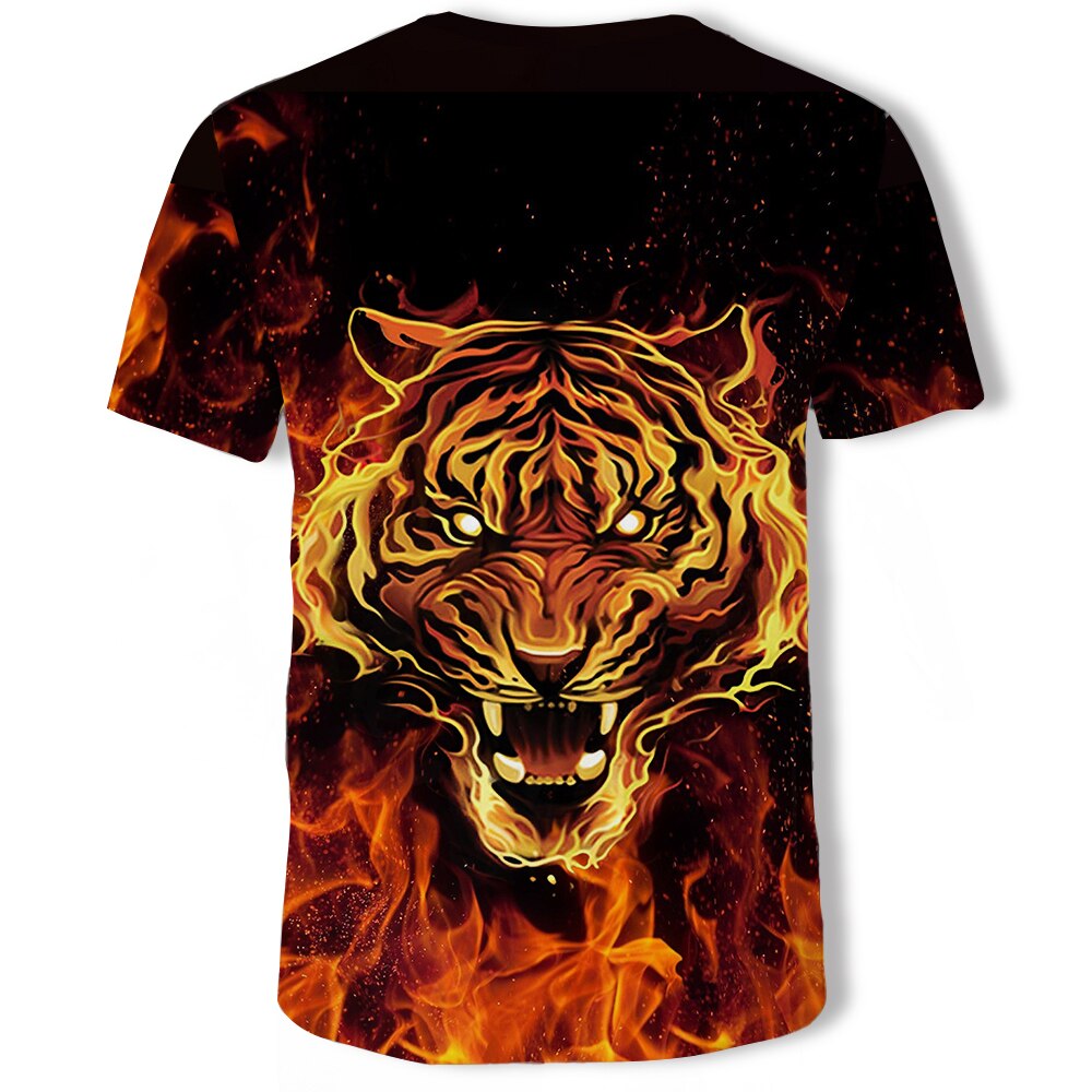 2021 hot sale summer t-shirt fashion 3d Lion tiger casual sports t-shirt short sleeve O-neck t-shirt Harajuku t-shirt