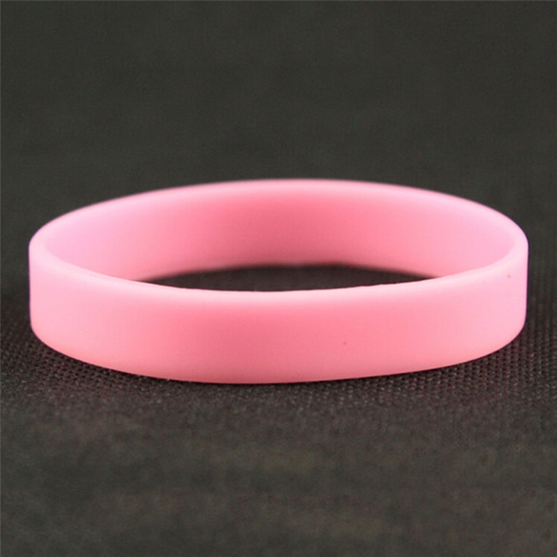 Silicone Rubber Wristband Flexible Wrist Band Cuff Bracelet Sports Casual Bangle Silicone Bracelet For Wome Man