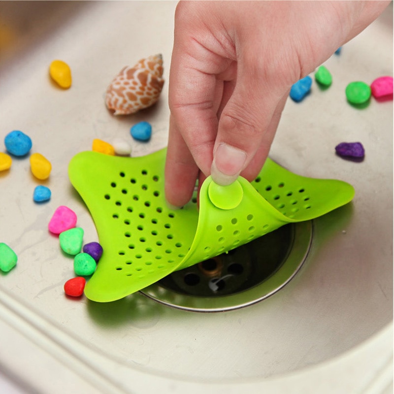 New Bathroom Hair Filter Star Bathroom Drain Hair Catcher Bath Stopper Plug Sink Strainer Filter Shower For Home Accessories