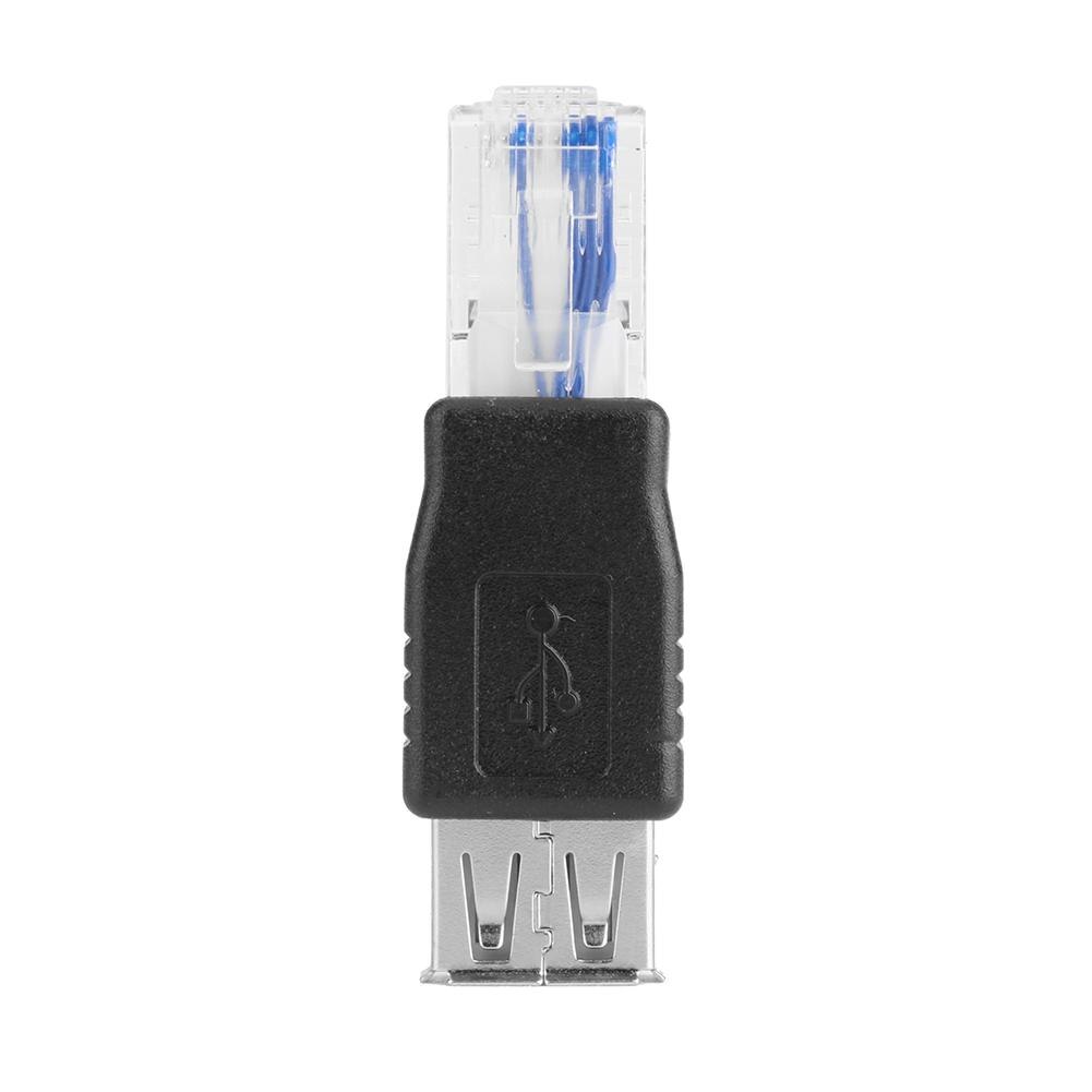 Crystal Head Ethernet RJ45 Male to USB Female LAN Network Cable Converter