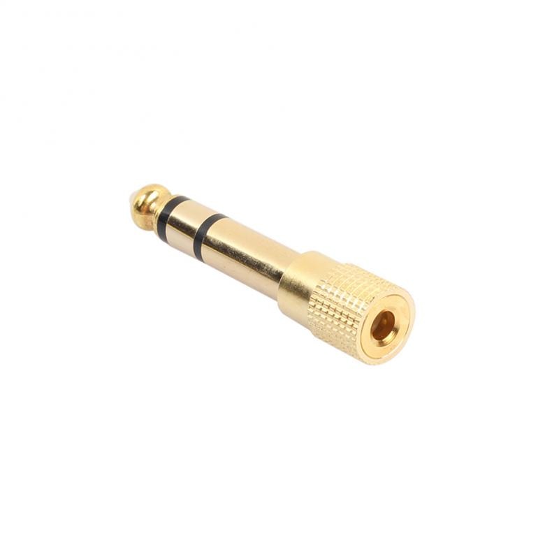 1Pcs Jack 6.35mm Male Plug To 3.5mm Female Connector Headphone Amplifier Adapter Microphone AUX 6.3 3.5 Mm Converter TXTB1