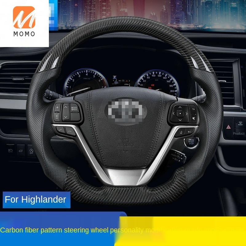 Applicable to Steering Wheel Change Decoration Real Carbon Fiber Multifunctional Steering Wheel Set Accessories