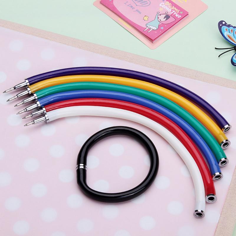 Lovely Stationery Supplies Wristlet Pen Bracelet Cartoon Bracelet Ball-point Pen Circlet Bangle Plastic For School Writing Tools