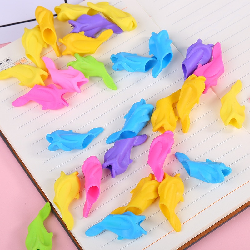 Silicone Pen Aid Grip Posture Correction Device for Students Kids Children Writing Pencil Pen Holder 10pcs