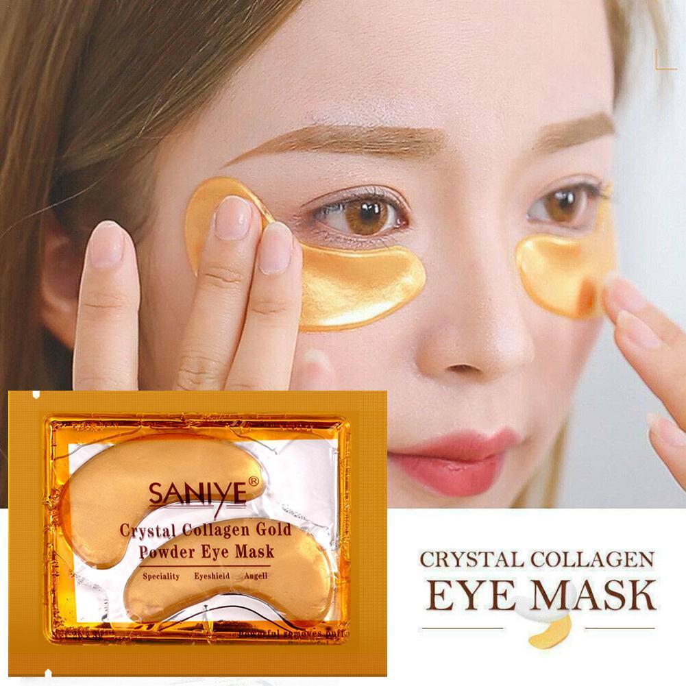 Crystal Collagen Gold Eye Mask Hyaluronic Acid Repair Remove Eye Dark Skin Mask Eye Moisturizing Care Anti-aging Patches Ci T8V7