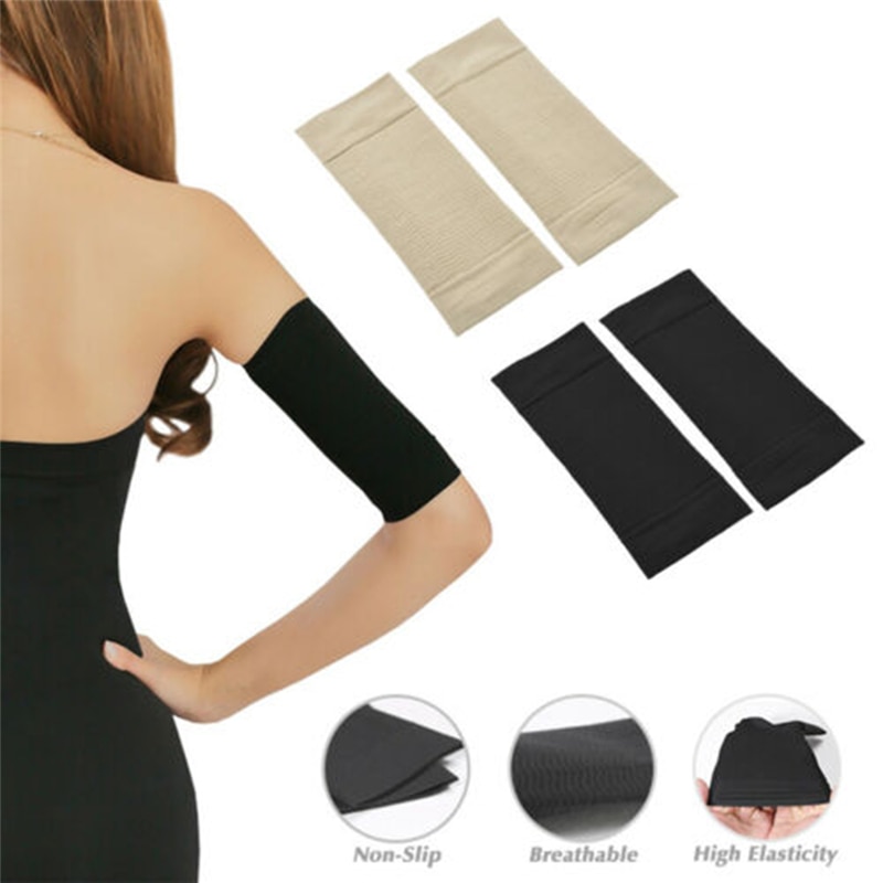 Women Elastic Compression Arm Shaping Sleeves Slimming Arm Shaperwear Mangas Para Brazo Weight Loss Elbow Massager Arm Wraps