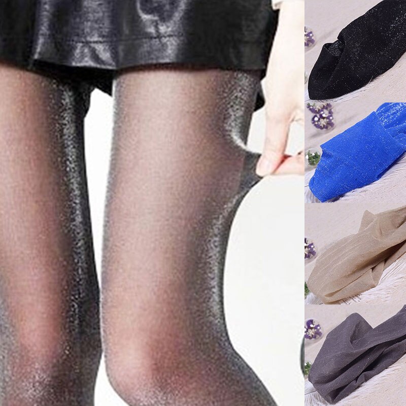 Summer Glitter Shiny Thin Pantyhose Women Glossy Tights Silk Socks Charming Ladies Sexy Hosiery Nightclubs Solid Color Stockings