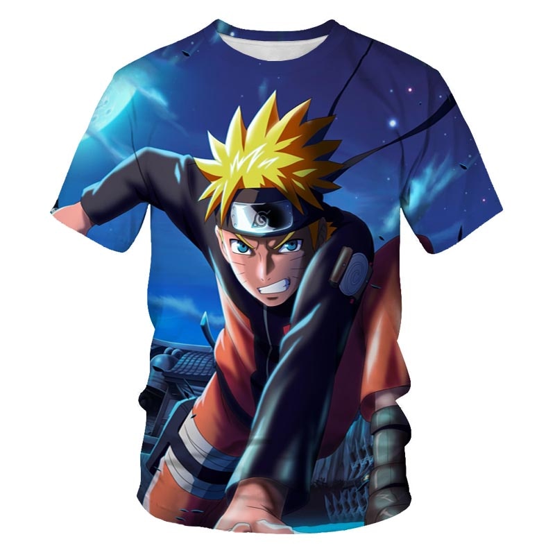 2021 summer new 3D printing T-shirt cartoon anime printing men's T-shirt printing casual T-shirt O-neck hip-hop short sleeve Top