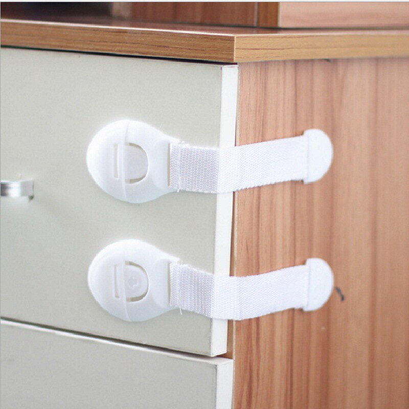 5PCS Child Safety Lock Refrigerator Cupboard Toilet Drawer Cabinet Door Lock Kids Infant Baby Protection Plastic Safety Locks