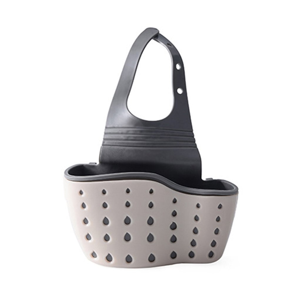 Kitchen Utensils Sink Double Drain Bag Storage Rack Sponge Pool Storage Supplies Hanging Basket Drain Rack